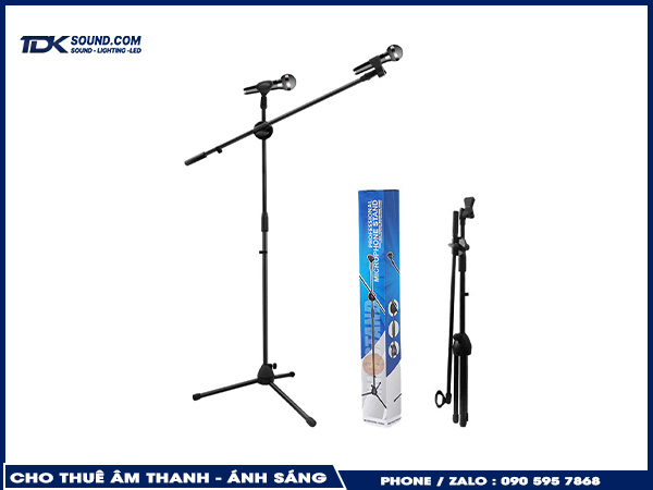 Ch&acirc;n micro để b&agrave;n &ndash; cấu tạo kh&oacute;a siết v&agrave; kẹp micro trong hệ thống cho thu&ecirc;