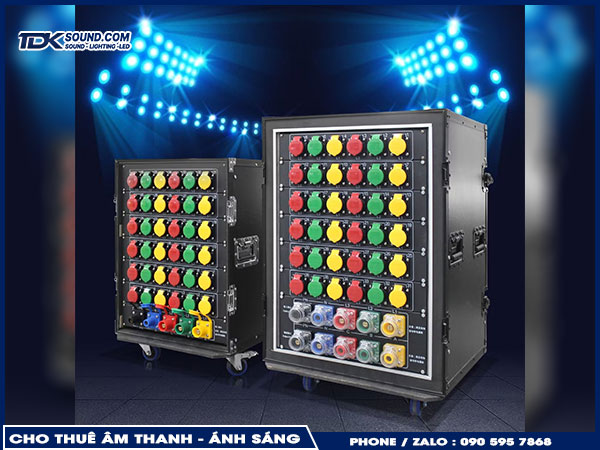 Cho Thuê Tủ Điện Âm Thanh - Ánh Sáng : Tủ điện âm thanh ánh sáng dạng hộp – đầu vào 3 pha, đầu ra nhiều nhánh